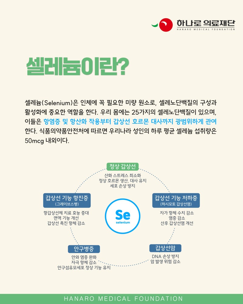 셀레늄이 부족하면 갑상선이 위험하다